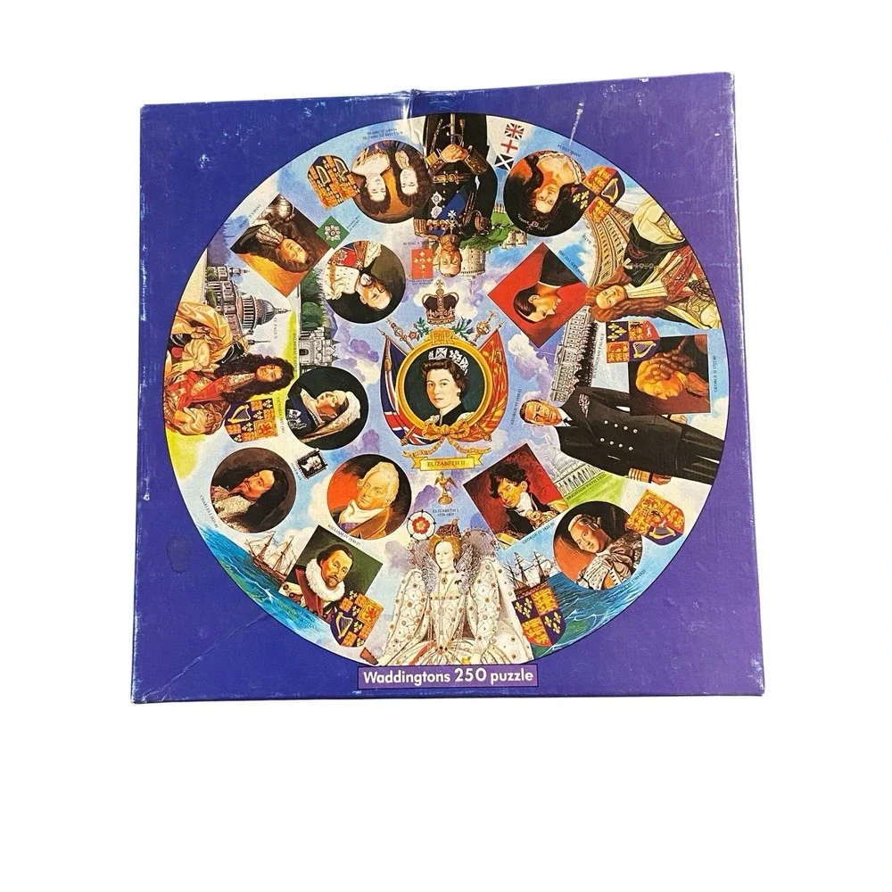 Vintage 1981 Waddington Queen Elizabeth I to Queen Elizabeth II 250 Puzzle